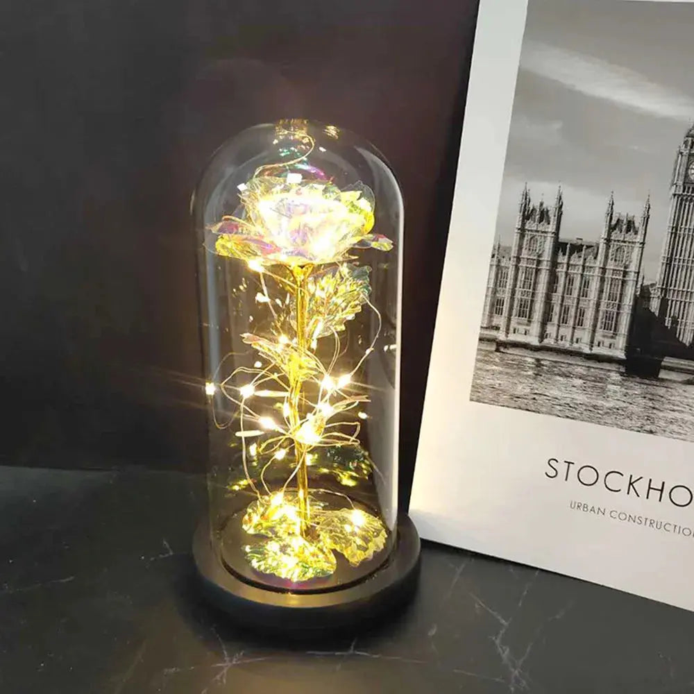 Valentine's Day Gift for Girlfriend Eternal Rose LED Light Flower Luminous Decoration Wedding Decor Creative Mother's Gifts Good Vibrations Adult Super Store