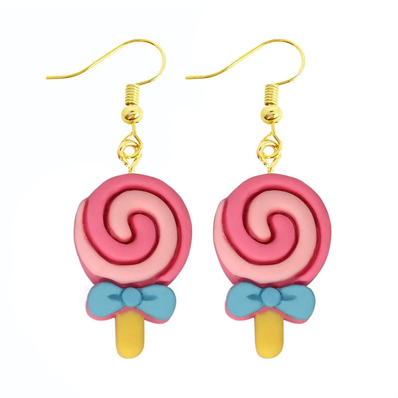Earrings For Women Girls Cute Foods Hamburg Pizza Chicken Leg Candy Bottle Handmade Candy Kids Funny Resin Good Vibrations Adult Super Store