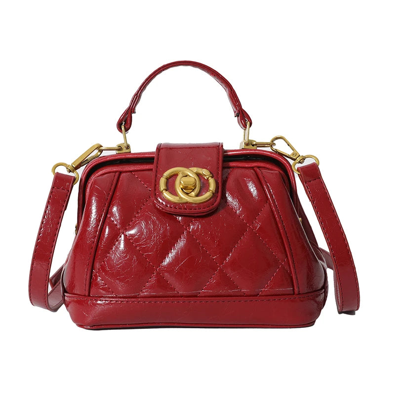 Elegant Ladies Tote Bag Luxury Leather Designer Crossbody Shoulder Handbags Women's Stylish Durable Casual Fashion Purse Good Vibrations