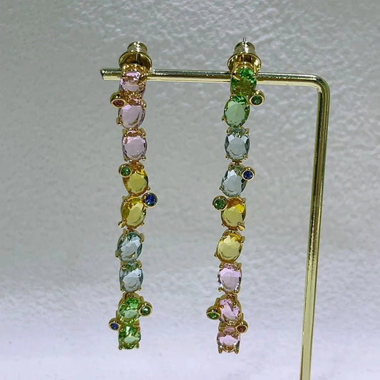 Charm 2025 New High Quality Crystal Fine Jewelry Set for Women Ambilight Candy Earrings Necklace Bracelet Romantic Gift Good Vibrations