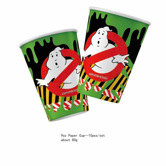 Ghostbuster Balloon Cake Topper Birthday Party Decorations Disposable Tableware Cups Plates Banners Baby Shower Supplies Toy Good Vibrations