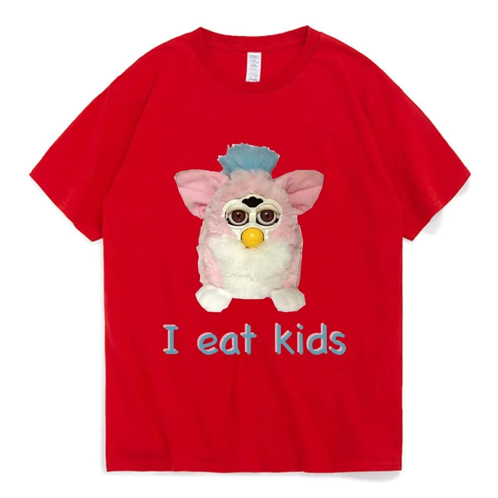 Furby T-Shirt Women 100% Cotton Plus Size Fashion O-Neck Casual Streetwear Harajuku Vintage Cool Oversized Unisex Tee Good Vibrations