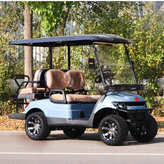 New Hunting Club Street Legal Utility Vehicle Electric Lithium Golf Cart 2/4/6 Seaters Solar Powered Unlimited Electricity Good Vibrations