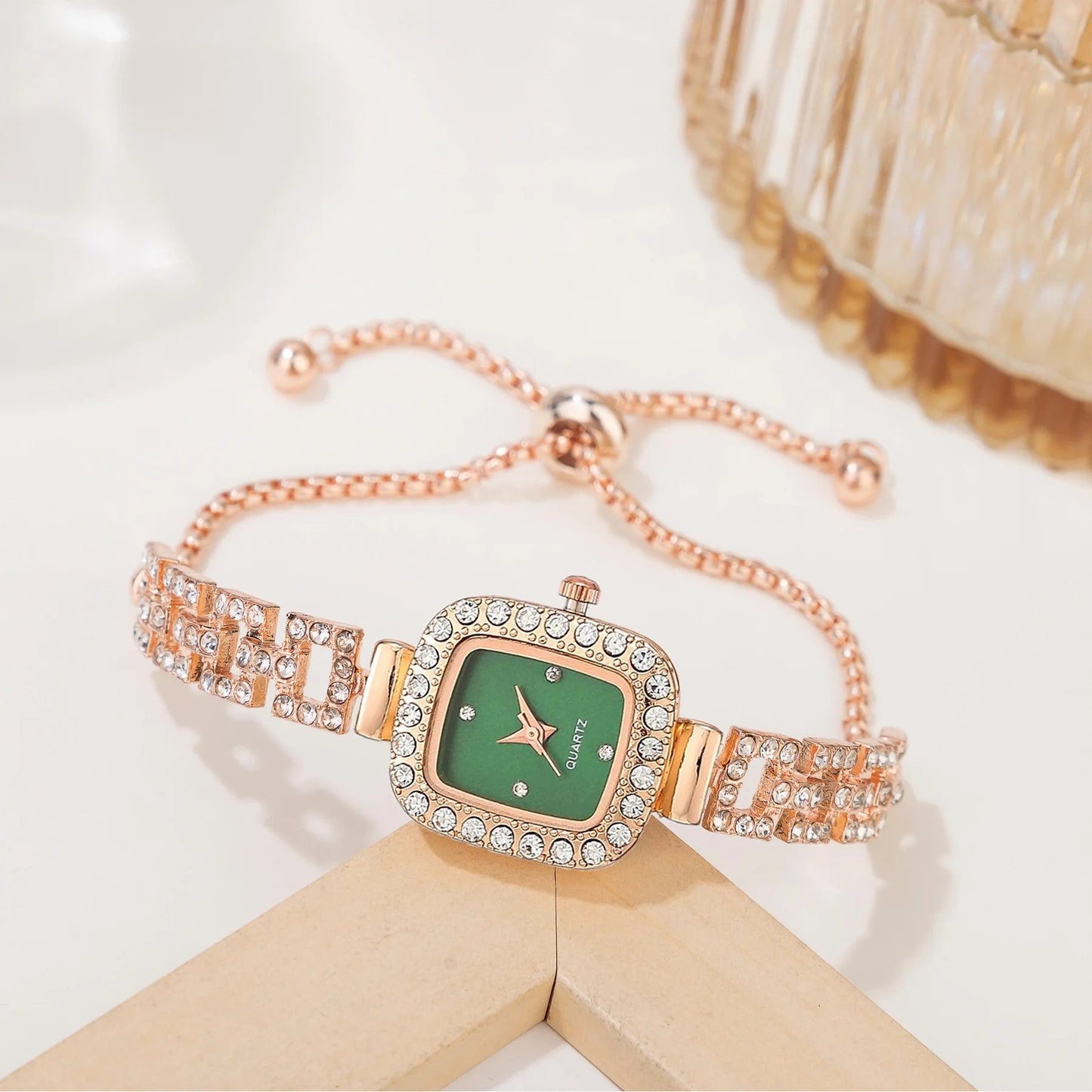 Elegant Quartz Wristwatches Luxury Bracelet Women's Watches Diamond Crystal Watch Часы Relogios Feminino Relojes Para Mujer Good Vibrations