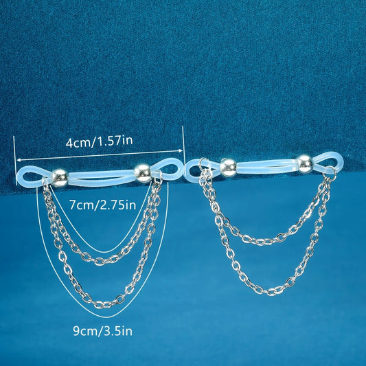 1 Pair Adjustable Fake Nipple Rings - No-Pierce Acrylic Nipple Rings with Sparkling Accents | Perfect for Parties Good Vibrations
