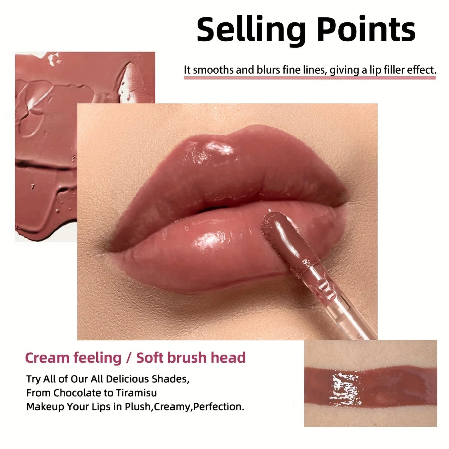 Hydrating Crystal Lip Oil - Plumping & Moisturizing Gloss with Tinted Shades for All Skin Types Good Vibrations