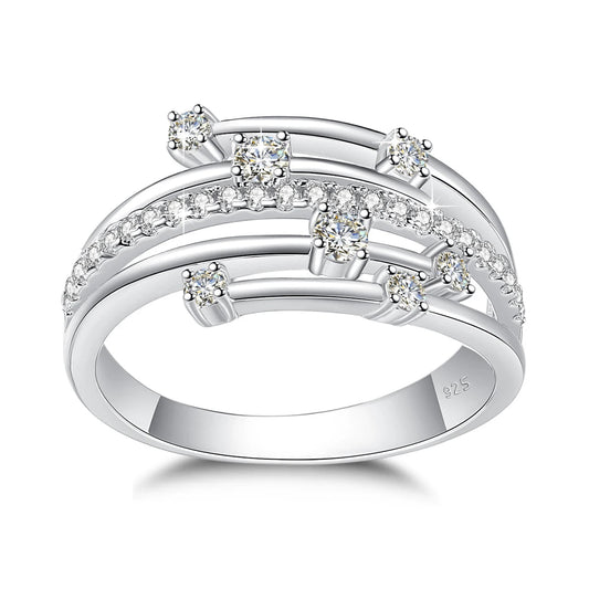 Szjinao Brand Trendy Moissanite Ring Eternity Wedding Band Solid 925 Silver Rings For Women Jewelry Engagement Gift Dropship Good Vibrations