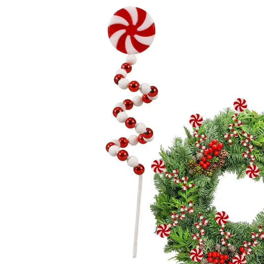 Christmas Candy Cane Decorations Christmas Tree Decoration Red White Lollipop Decoration Curved Candy Christmas Tree Stems Decor Good Vibrations