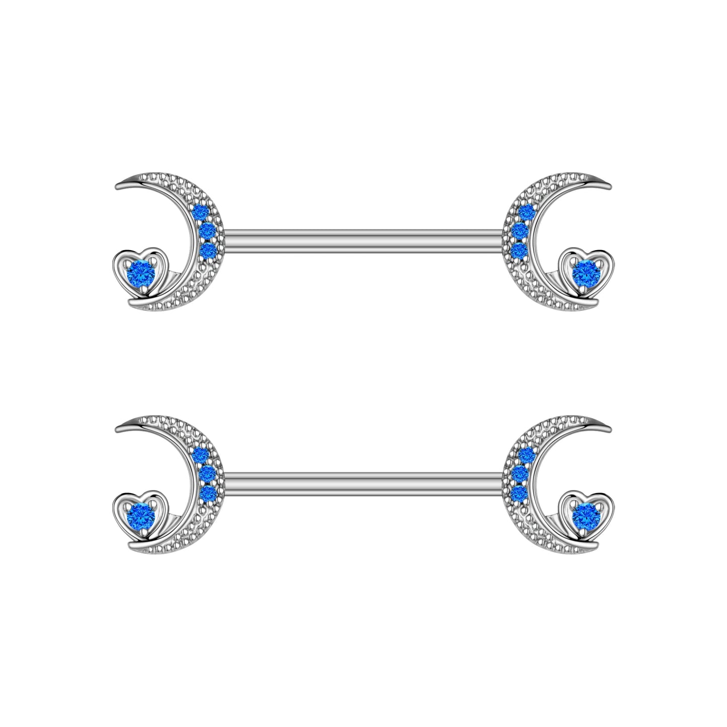 2pcs Steel Bear Dangled Zircon Nipple Piercing Sexy Breast Cover for Women Fashion Starfish Heart Shield Bar Barbell Nipple Ring Good Vibrations Adult Super Store