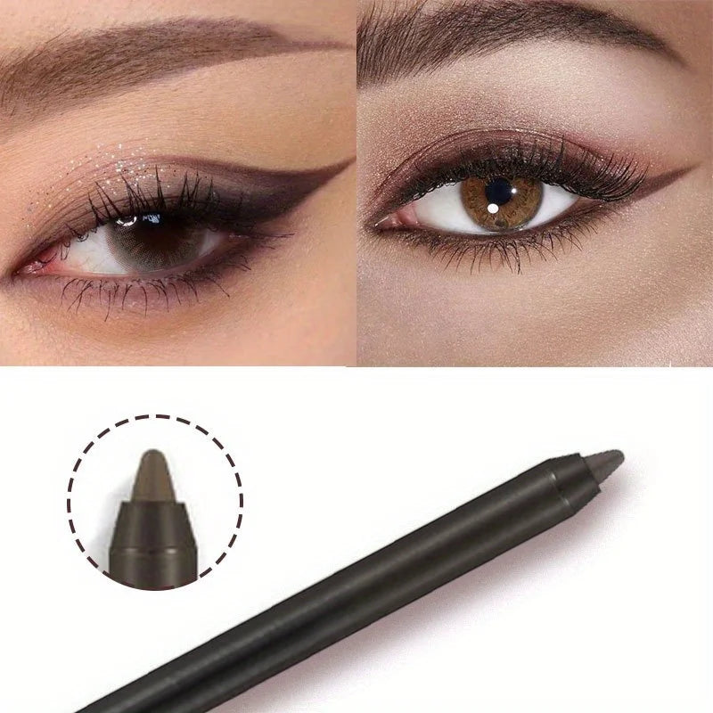 Black Brown Waterproof Eyeliner Pencil Long Lasting Easy To Wear Eye Liner Gel Matte Quick Drying Eyeliner Pen Makeup Cosmetic Good Vibrations