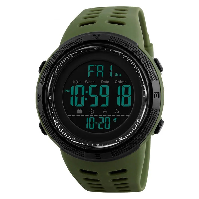 Electronic Watch For Mens Military Sports Watches Luminous Multifunction LED Digital Wristwatch for man kids Boy Student Teen Good Vibrations