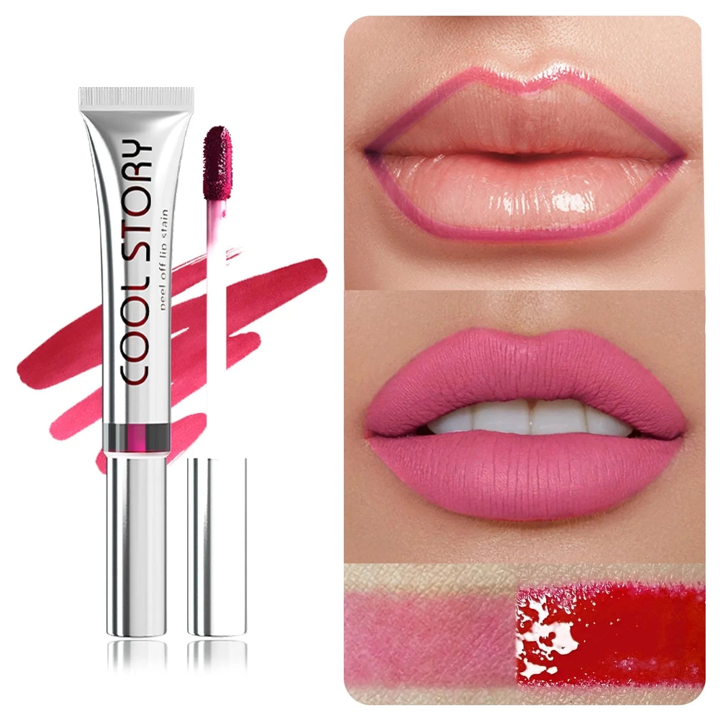 coolstory9 color tearing lip glaze matte long lasting color retention peelable lip liner lipstick non-stick cup lip color Good Vibrations