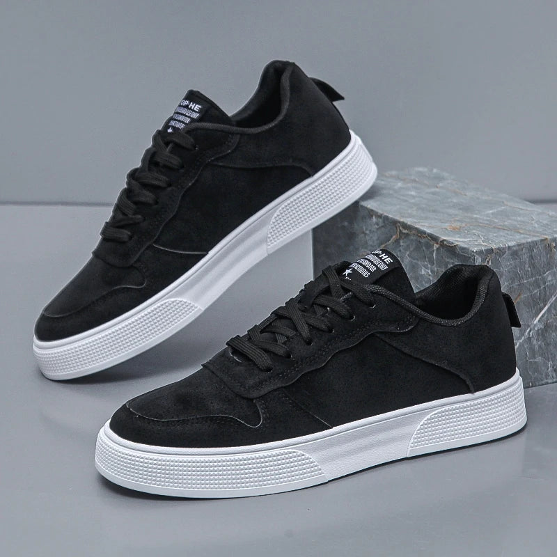 Men's Sneakers Platform Casual Shoes Soft Non Slip Running Shoes Trend Lightweight Flat Shoe Lace-up Shoes for Men Tenis Hombres Good Vibrations