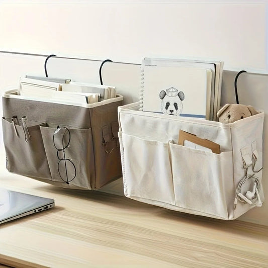 Bedhead Storage Rack, Durable Bed Bottom and Wall Mounted Space Saving Bedside Basket, Minimalist Design Good Vibrations