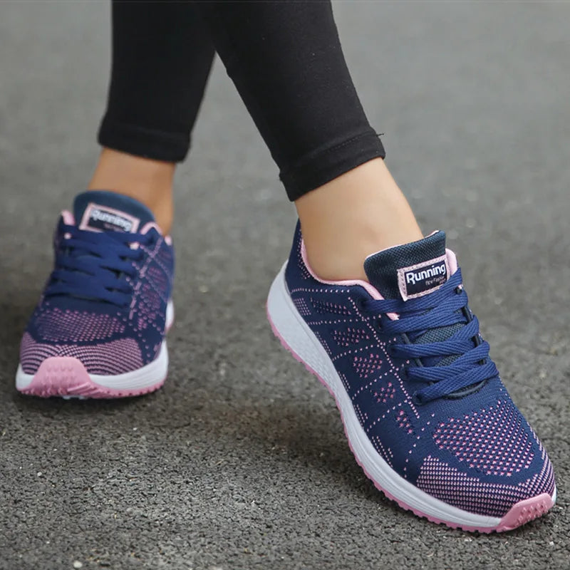 Women Sports Shoes 2023 Trends Sneakers Women Light Sport Sneaker Breathable Casual Shoes For Women White Tennis Female Footwear Good Vibrations