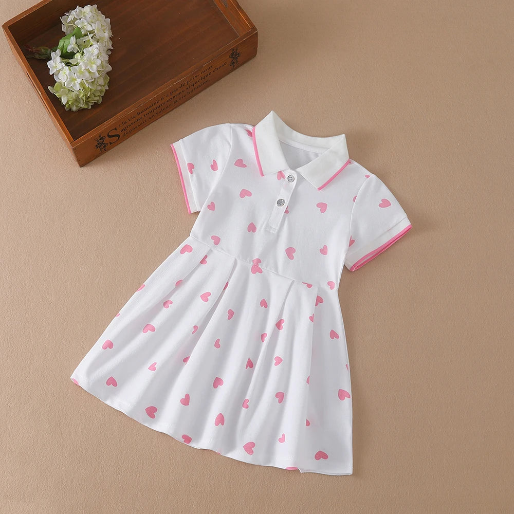 Girls Clothes 2025 New Summer Princess Dresses Short Sleeve Kids Dress Baby Dresses for Children Clothing 2-6Y Good Vibrations