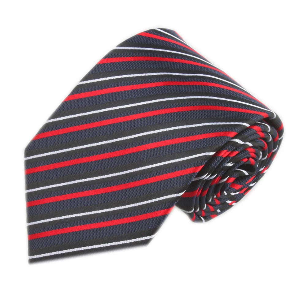 Fashion Ties for Men Women 8cm 3.15'' Business Wedding Accessories Silk Tie Mens Black Blue Gray White Pink Red Necktie Good Vibrations