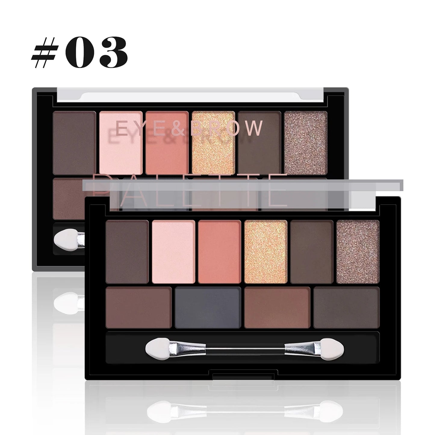 Ten color eyeshadow palette pearlescent matte fine shimmer earth tones beginner daily nude eyeshadow palette makeup Good Vibrations