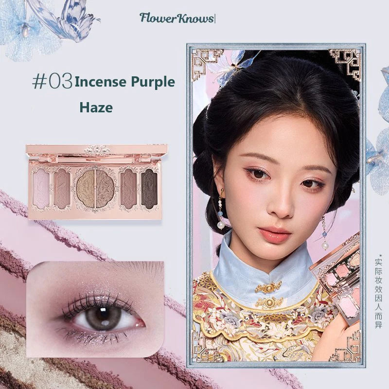Flower Knows Moonlight Mermaid Eyeshadow Delicate Matte Glow Shimmer Chameleon Waterproof 5 Color Glitter Eye Shadow Palette Good Vibrations