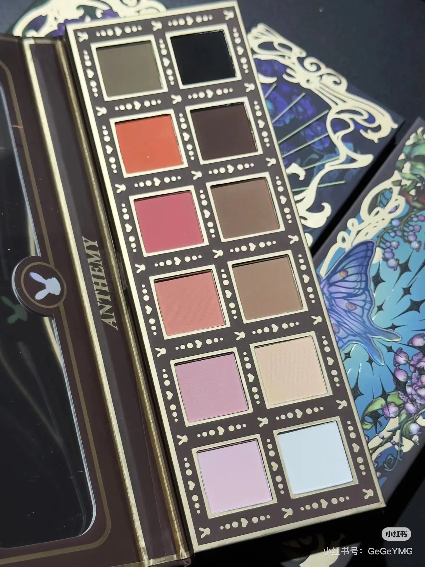 Anthemy 10 Color Eyeshadow Palette Matte Shimmer Chameleon Waterproof Long-Lasting Pearly Shiny Metal Eye Shadow Palette Make-up Good Vibrations