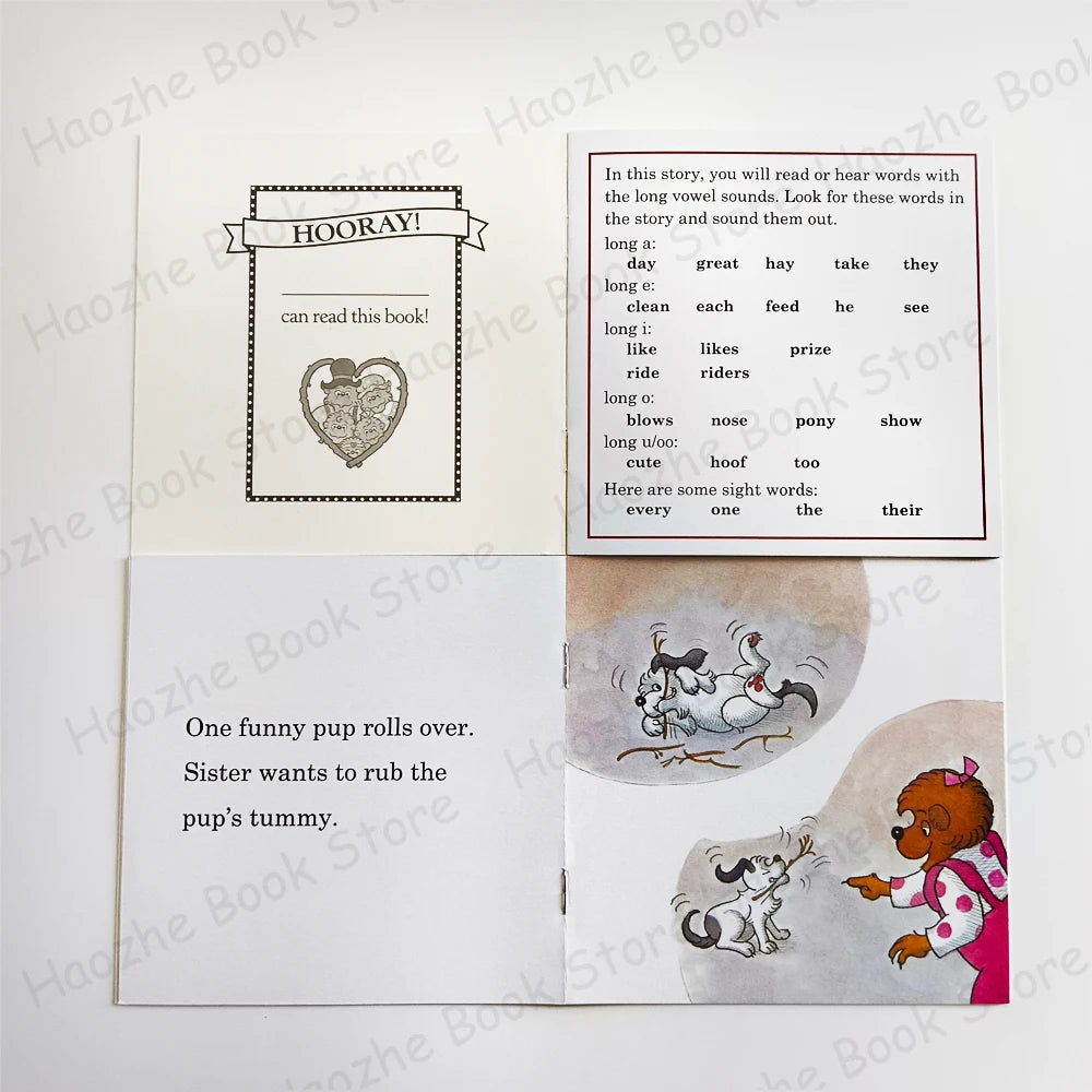 12 Books The Berenstain Beans I Can Read Phonics Short Vowel Long Vowel Learning Story Pocket Book Montessori Bedtime Reading Good Vibrations