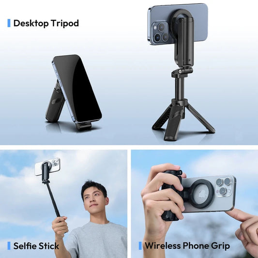 Ulanzi JJ03 Magnetic Selfie Stick Phone Tripod For iPhone 16 15 14 13 12 Pro Max Magsafe Smartphone Wireless Grip Desktop Stand Good Vibrations