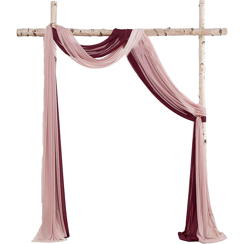 Yannew Burnt Orange Rustic Wedding Arch Flowers White Swag Drape Kit for Wedding Ceremony Reception Backdrop Floral Decoration Good Vibrations