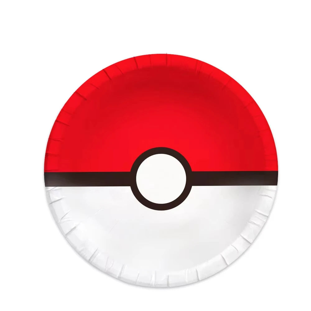 Pokemon Birthday Party Disposable Party Plates Pikachu Theme Tablecloth Character Balloon Birthday Decoration Baby Shower Suppli Good Vibrations