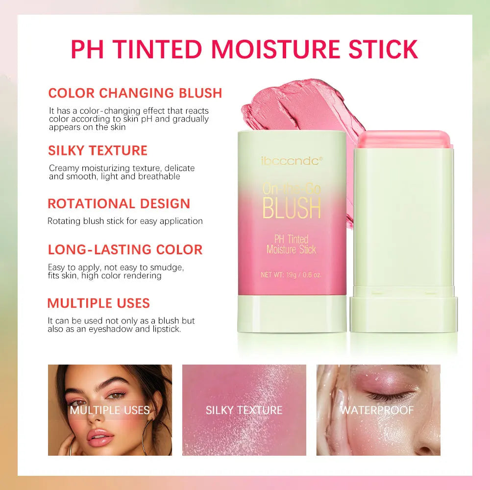 Temperature Change 3-in-1 Cheek Lip Tinted pixiBlush Stick Temperature Change Blush Makeup Products Cosmetic Palette Stick Face Good Vibrations