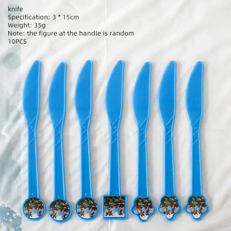 Game Roblox Cartoon Party Theme Birthday Supplies Balloon Banner Cake Topper Tableware Set Decorative Anime Peripheral Gifts Good Vibrations