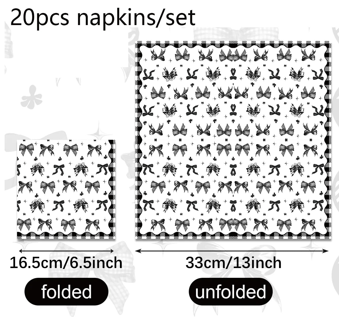 Black Bow Tie Party Disposable Tableware Sets Plates Cups Napkins Tablecloth For Wedding Birthday Party Dinnerware Decoration Good Vibrations