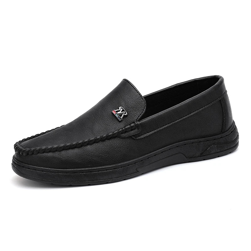 High Quality Breathable Formal Mens Dress Shoes Italian Mens Loafers Luxury Brand Leather Men Casual Shoes Slip-on Driving Shoes Good Vibrations