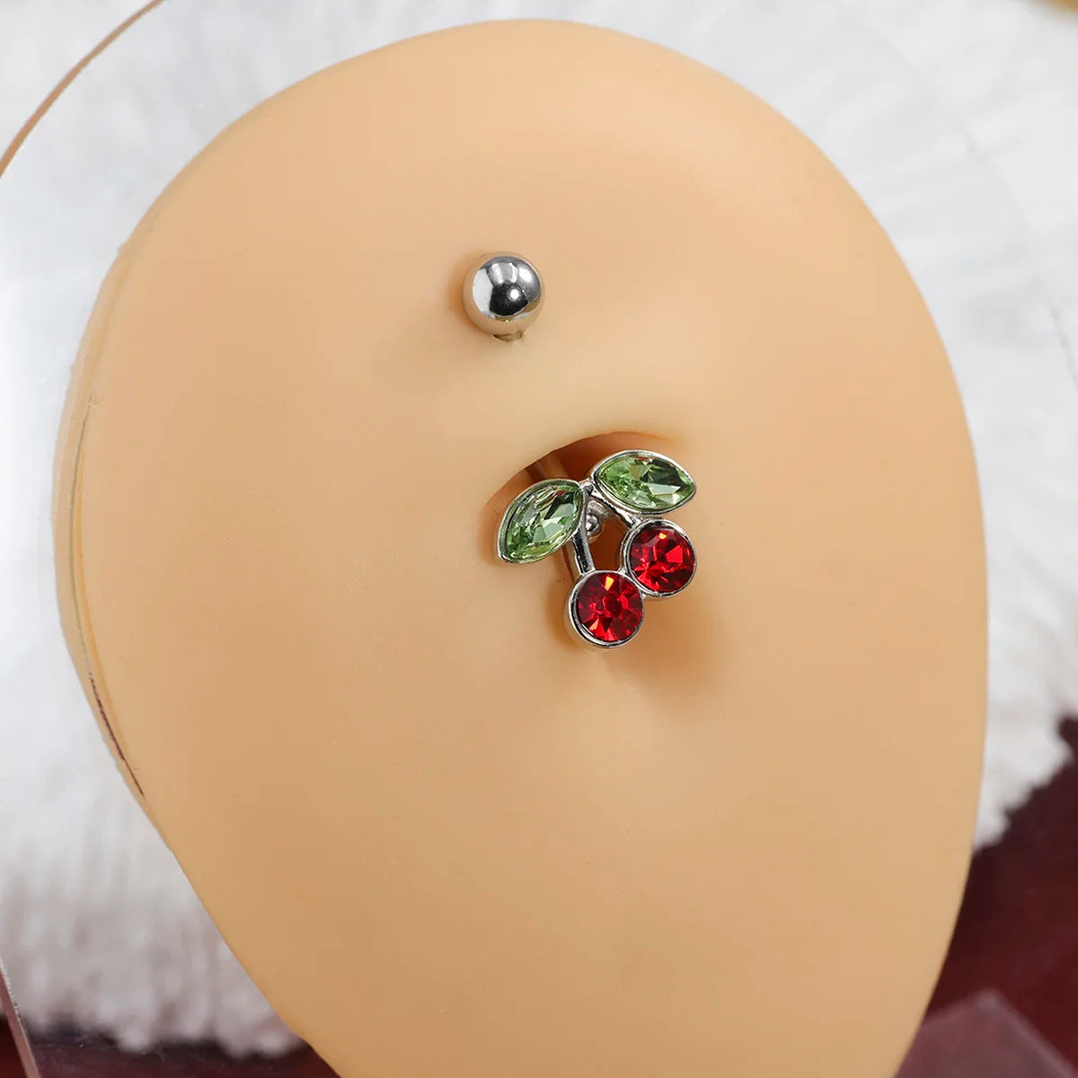 3pcs/Set Stainless Steel Color Cubic Zirconia Navel Rings Round Butterfly Heart Cherry Shapes Fashion Body Piercing Jewelry Good Vibrations Adult Super Store