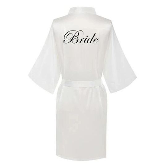 Satin Silk bride robe Wedding Robe Bridesmaid Bride Dressing Gown bridesmaid robes SP002 Good Vibrations