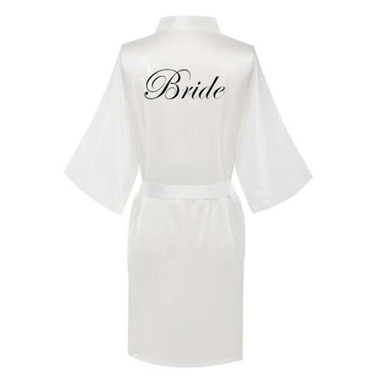 Satin Silk bride robe Wedding Robe Bridesmaid Bride Dressing Gown bridesmaid robes SP002 Good Vibrations