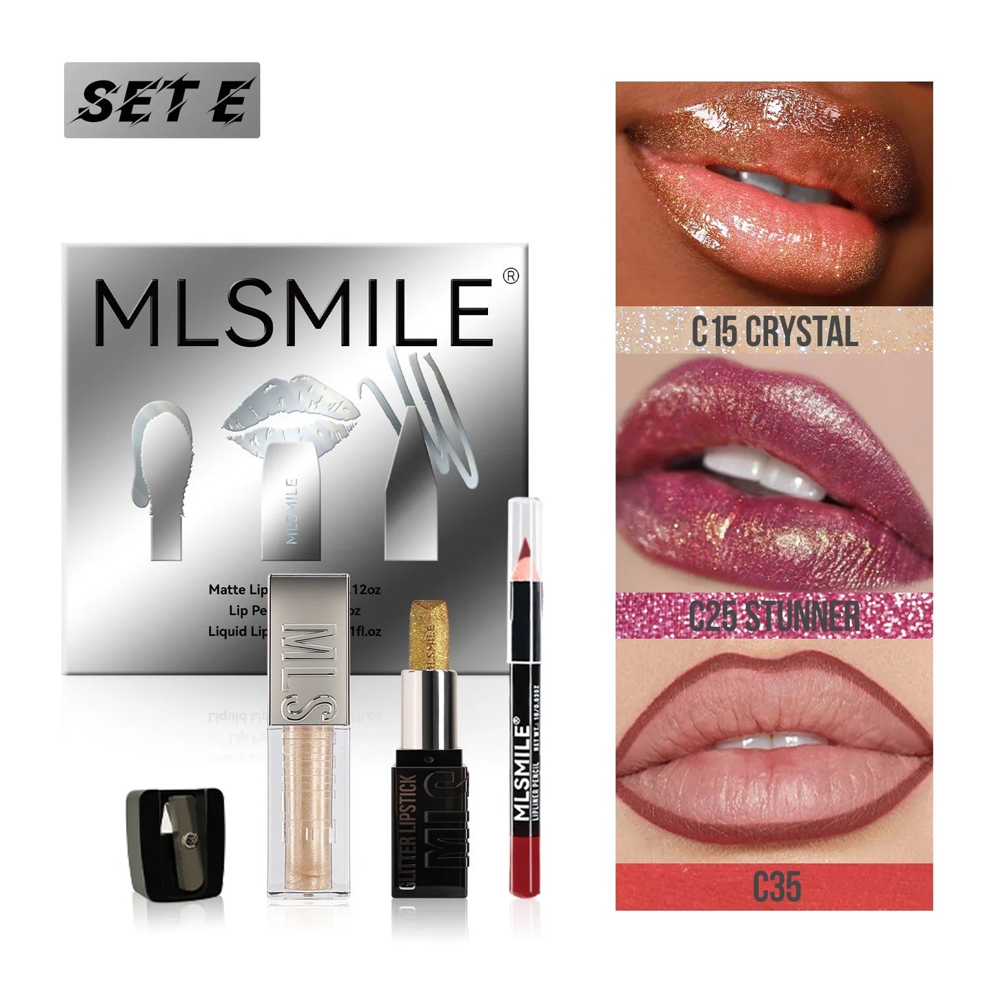Long Lasting Lipstick Waterproof Moisturizing Ultra Shiny Diamond Pearl Lip Glaze Matte Lip Liner Makeup Kit Makeup Cosmetics Good Vibrations