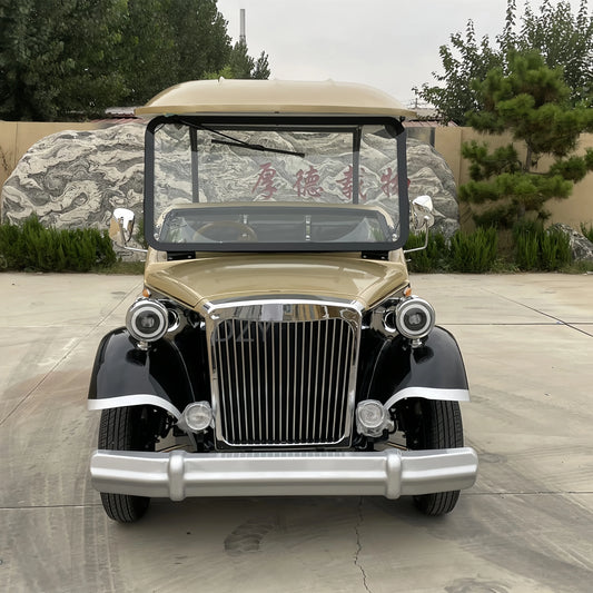 2025  New Design Outdoor Vintage Car Hot 6 Seat Electric 4 Wheel Classic Car Vacation Villages Factory Cheap Price 3+3 Club Car Good Vibrations