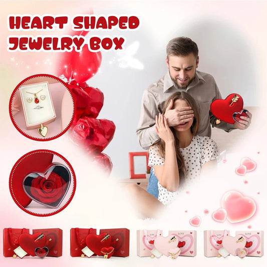Valentine'S Day Gift Box Bag Set Unique Heart Jewelry Display Box With Arrows Storage Organiser Anniversary Birthday Gifts Box Good Vibrations