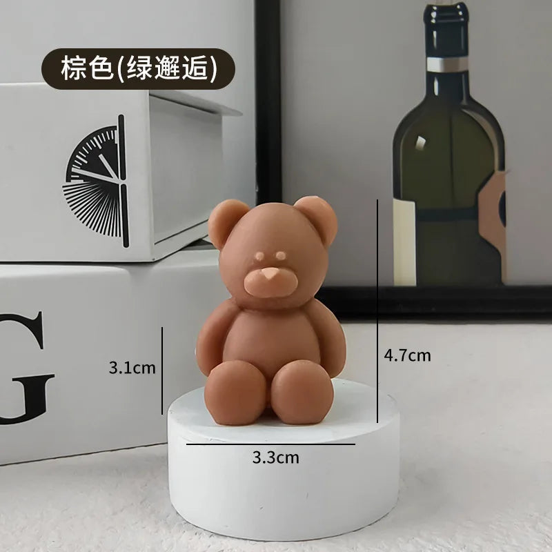 1pc Lovely Bear Aromatherapy Candles for Home Decoration Lovely Scented Candle Photography Props Festival Home Ornaments Good Vibrations