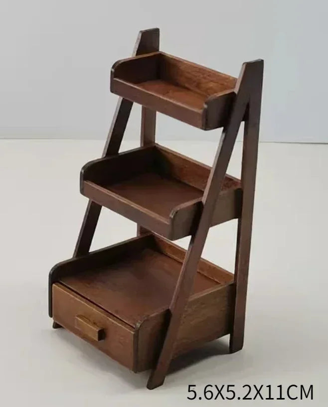 1:12  Miniature Dollhouse Furniture Model Play House Toy Cabinet Wooden Clamshell Desk New Diy Miniature Dollhouse Accessories Good Vibrations