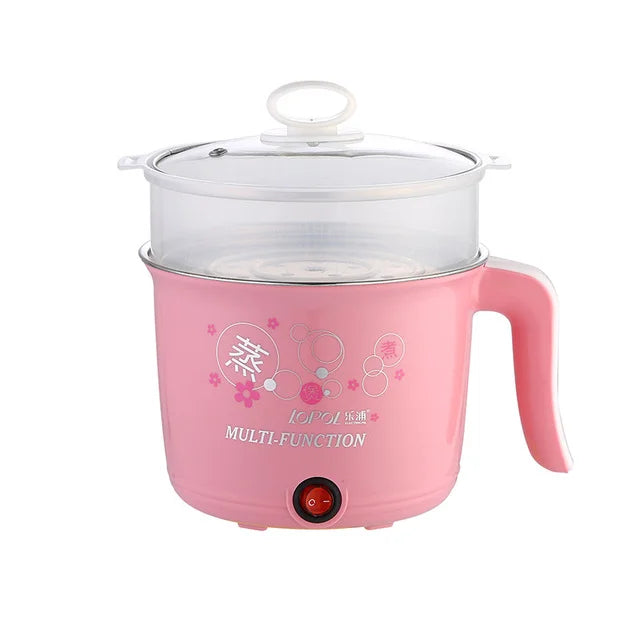 Multifunction Electric Cooker Hot Pot 1-2 People Heating Pan Multi Ramen Pot Machine Mini Rice Cook Kitchen Appliance Korea 220V Good Vibrations Adult Super Store