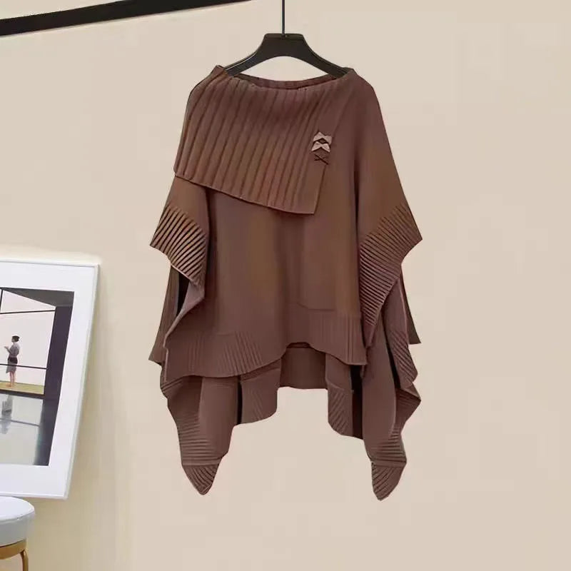 Autumn Set Women 2025 New Sweet and Fashionable Versatile Knitted Sweater Loose Slimming Half Body Skirt Pants Two-piece Set Good Vibrations