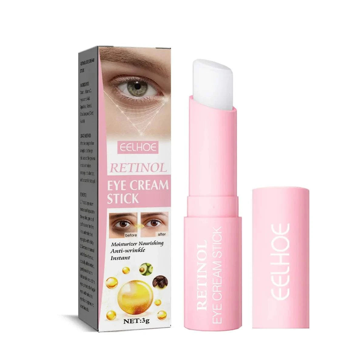 Retinol Smooth Wrinkle Eye Cream Anti Puffiness Remove Dark Circle Eye Bag Stick Fade Fine Line Whitening Moisturizing Skin Care Good Vibrations