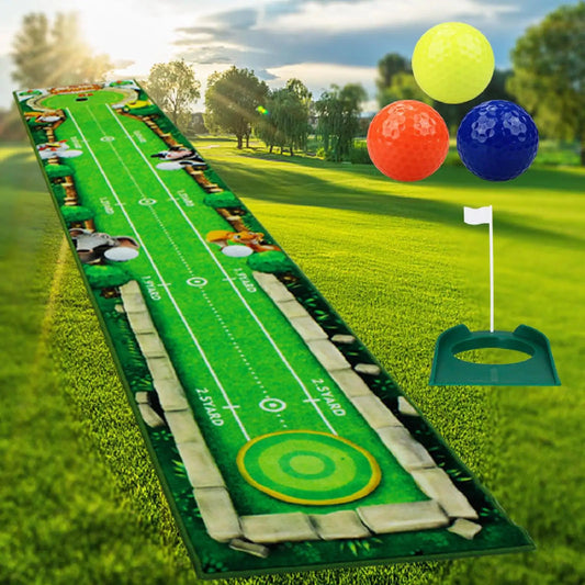 Golf Putting Mat Gift for Golfer Golfing Accessory Lightweight Portable Improve Putting Accuracy Training Aid for Park Lawn Home Good Vibrations