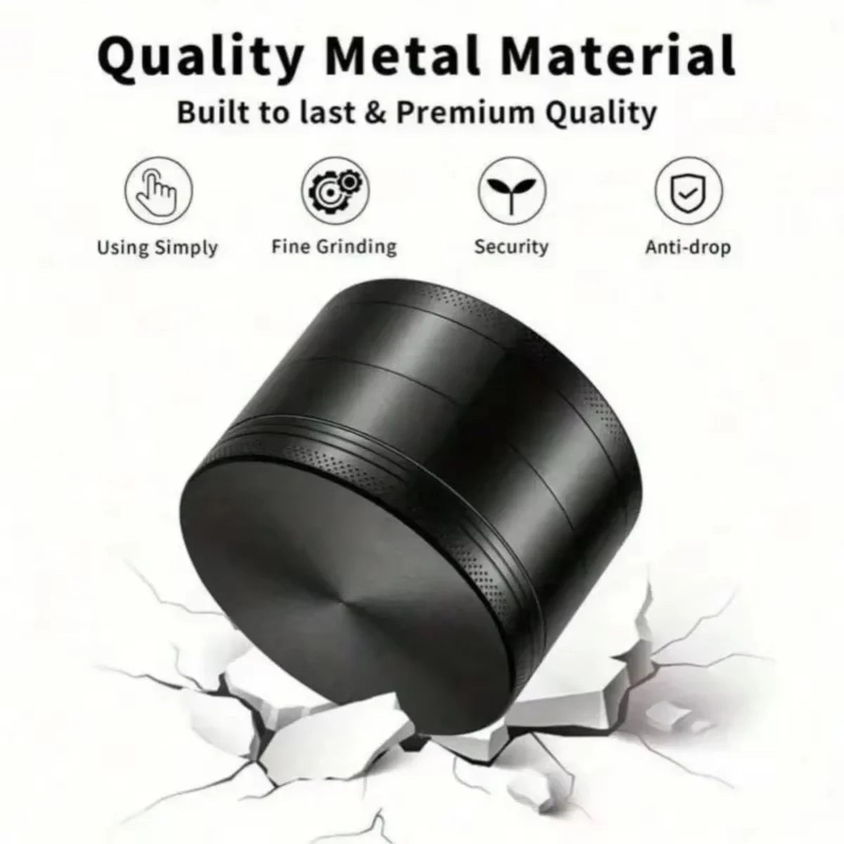 2inch Heart Herb Grinder 4-layer Manual Pepper Crusher Spice Mortar Salt Mill Raw Grass Tobacco Grinder Smoking Cigarette Tool Good Vibrations
