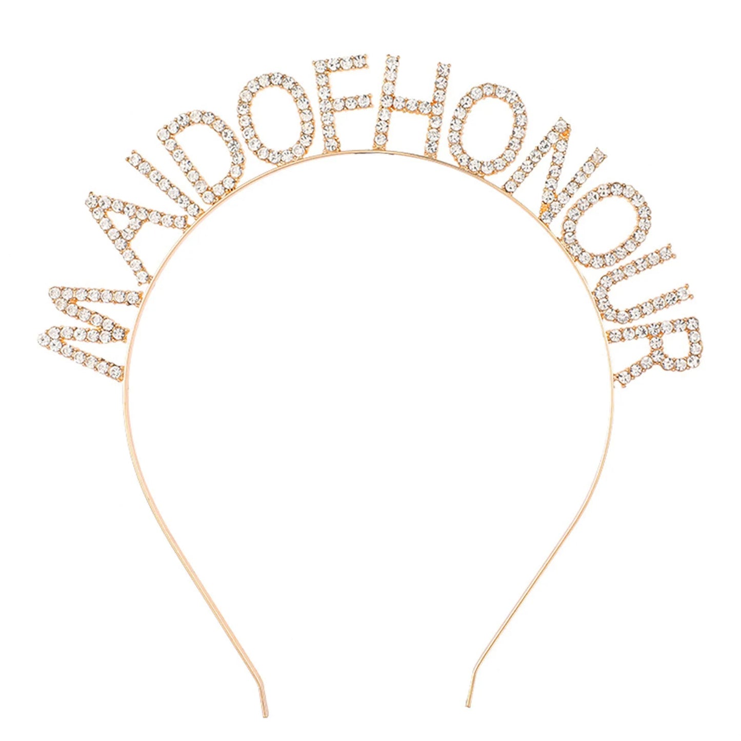Bridesmaid Hair Accessories Rhinestone Headband Maid Of Honour Crystal Hairbands Team Bride Wedding Shower Party Jewelry Good Vibrations