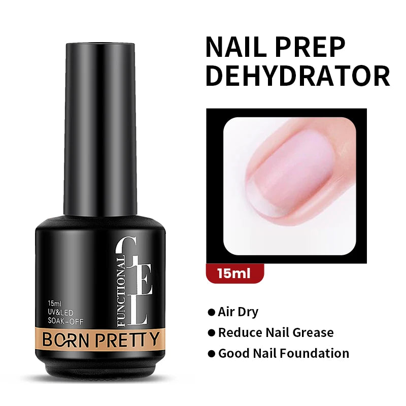 BORN PRETTY Milky Pink Rubber Base Gel Nail Polish Glitter 15ml Semi-Permanent Varnish Soak Off Self Leveling UV LED Gel Good Vibrations