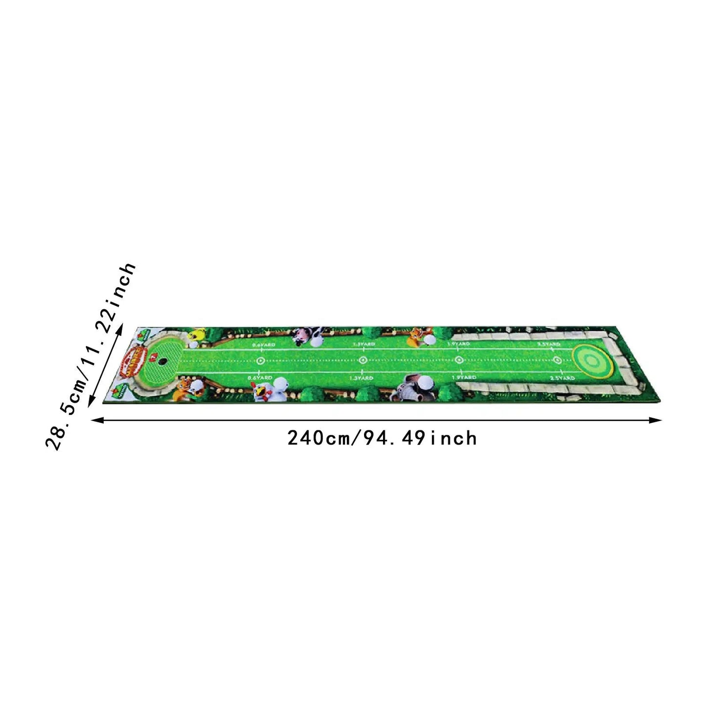 Golf Putting Mat Gift for Golfer Golfing Accessory Lightweight Portable Improve Putting Accuracy Training Aid for Park Lawn Home Good Vibrations