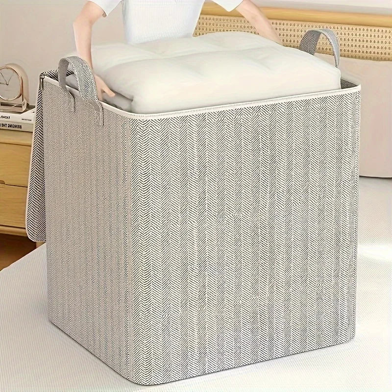Extra Large Storage Box with Lid Modern Space Saving Design Durable for Clothes Bedding Home Organization Wardrobe Moving Good Vibrations