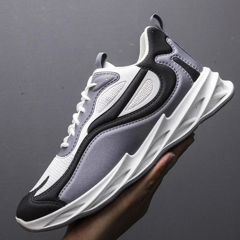 New Trendy Men's Sports Shoes Cushion Running Sneakers Outdoor Leisure Walking Jogging Trainers Soft Sole Breathable Footwear Good Vibrations